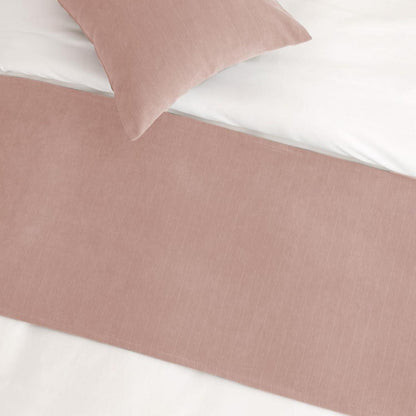 Bettläufer Chenille Koralle Rosa 260x50cm Modern