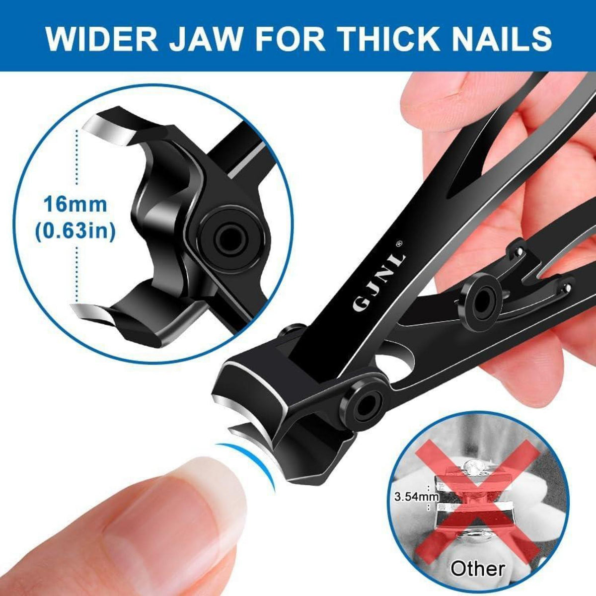 Nagelknipser für dicke Nägel mit 16mm Öffnung