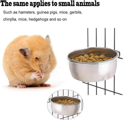 Edelstahl Vogelnapf Futter Schüssel Futternapf 2 Stücke 10cm