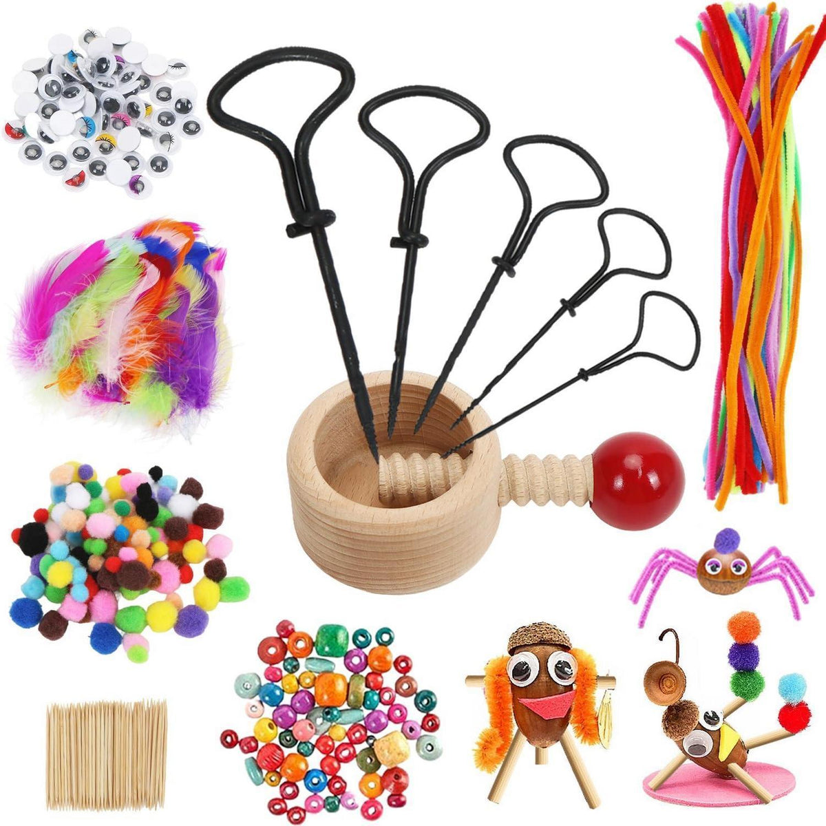 Kastanienbohrer Set 326-teilig – DIY Herbstbasteln für Kinder