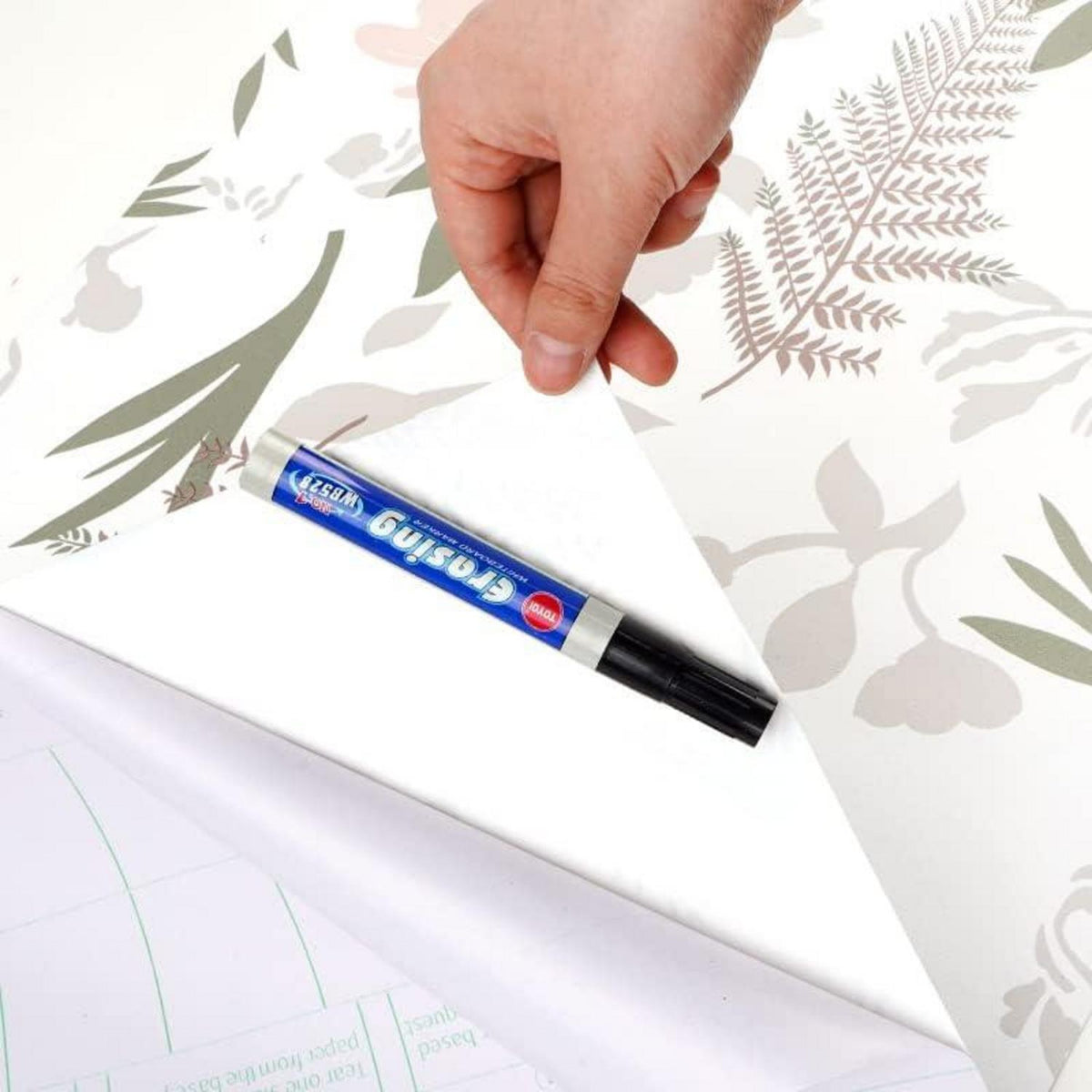 Selbstklebende Blumenmuster Tapete PVC Vinyl Möbelfolie Floral