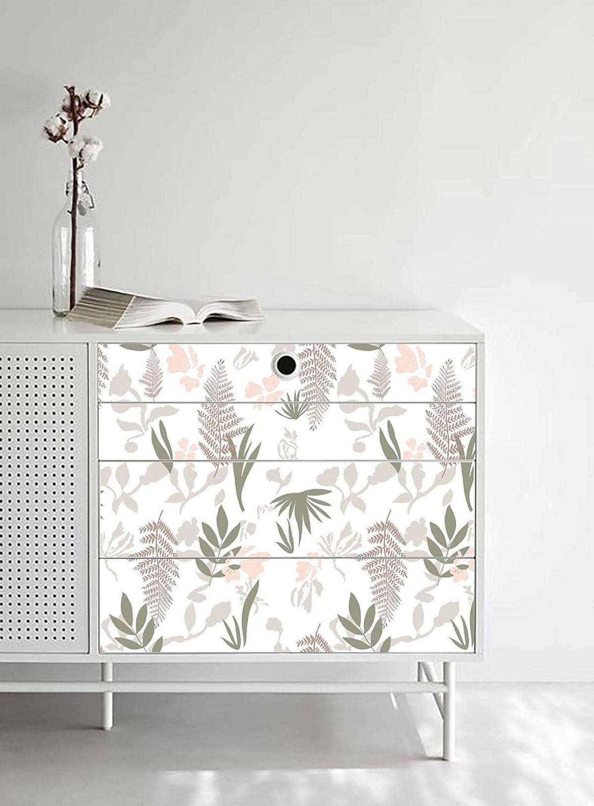 Selbstklebende Tapete Vintage Blume PVC Möbelfolie 0.4x3m