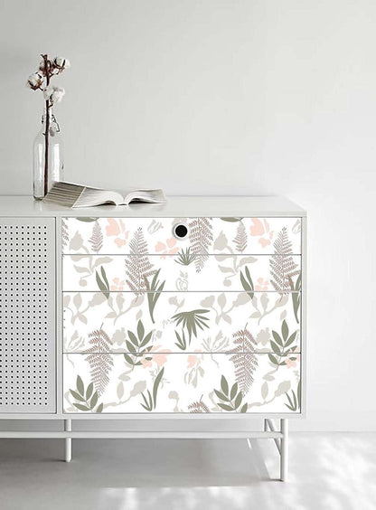 Selbstklebende Tapete Vintage Blume PVC Möbelfolie 0.4x3m