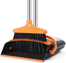 Besen Kehrschaufel Set 137cm Griff orange Kitchen Household