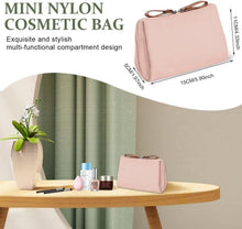 Kleine Make-up Tasche mit Trennwand und Doppelreißverschluss