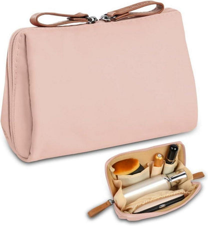 Kleine Kosmetiktasche mit Trennwand, Reise Kulturbeutel, wasserdicht, leicht, Damen Handtasche