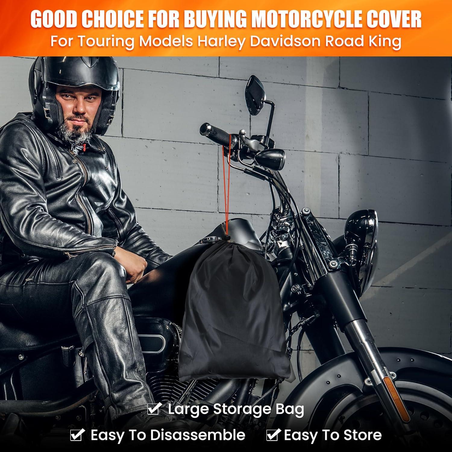 Motorrad Plane Abdeckung 420D Wasserdicht Harley Davidson Touring UV Schutz