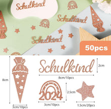 Schulkind Konfetti Glitzer Rosegold Einschulung Tischdeko 50