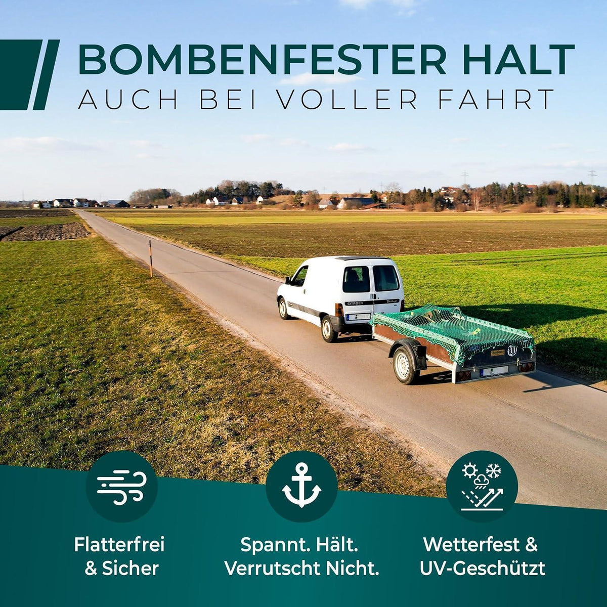 Anhängernetz 3,5x7m – DEKRA geprüft, reißfest & wetterfest