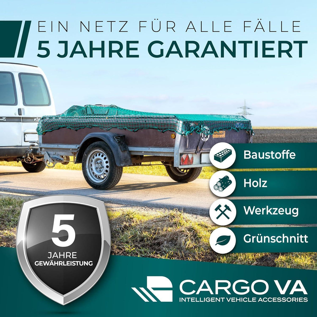 Anhängernetz 3,5x7m – DEKRA geprüft, reißfest & wetterfest