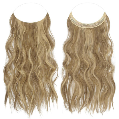 Haarverlängerung gewellt, hellbraun & blond, 50cm