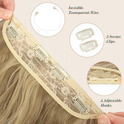 Haarverlängerung gewellt, hellbraun & blond, 50cm