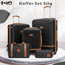 COOLIFE ABS Hartschalen Koffer Set 5tlg TSA-Schloss 4 Rollen