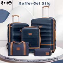 COOLIFE Koffer Set 5tlg ABS Hartschalen Trolley 4 Rollen TSA