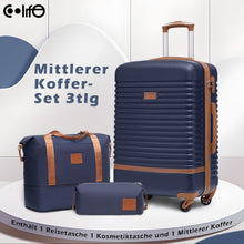 COOLIFE Koffer Trolley Set ABS Hartschale 4 Rollen TSA
