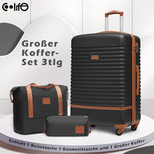 COOLIFE Koffer Set 3tlg ABS Hartschale 4 Rollen TSA-Schloss