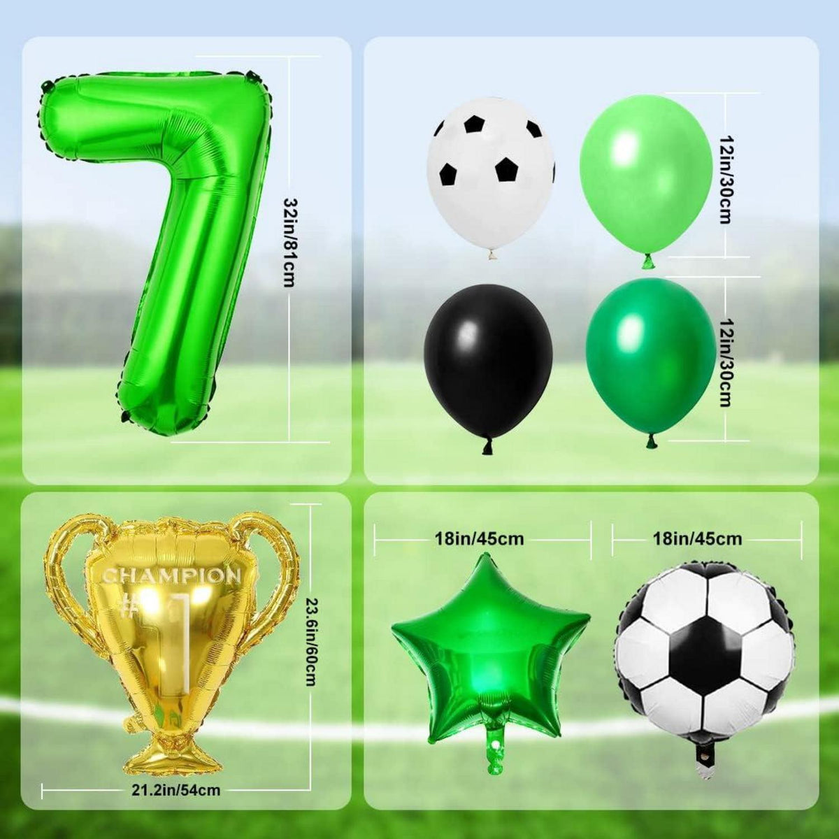 Fußball Party Deko Set Luftballon Fussball 7 Jahre Kindergeburtstag