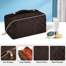 Aucuu Reise Kosmetiktasche PU Leder Make-up Tasche Große