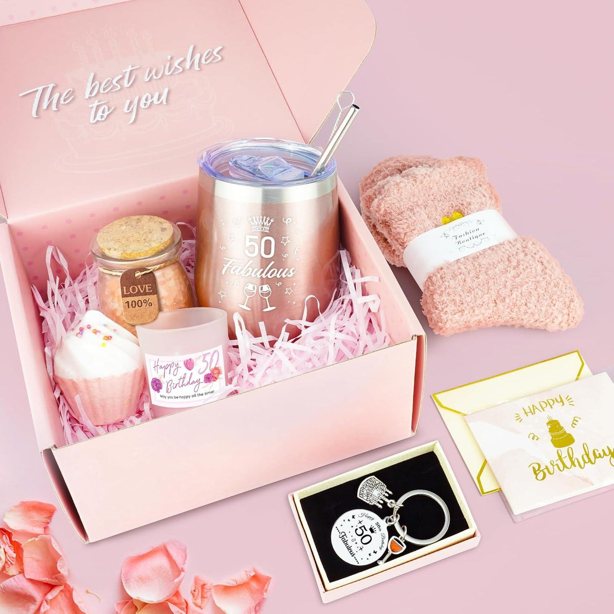 Epessa 50. Geburtstag Geschenkset Frauen - Weinbecher
