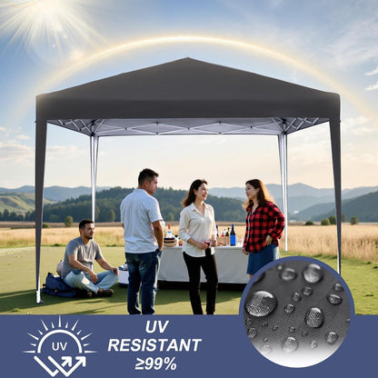 Faltpavillon 3x3m mit Seitenteilen – UV-Schutz & Schnellaufbau
