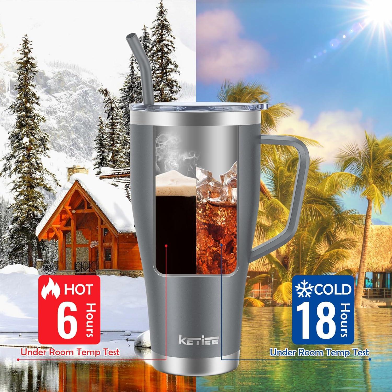 KETIEE Thermobecher 850ml Edelstahl Isolierbecher mit