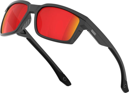 Polarisierte Sportsonnenbrille für Herren mit UV-Schutz, TR90-Rahmen