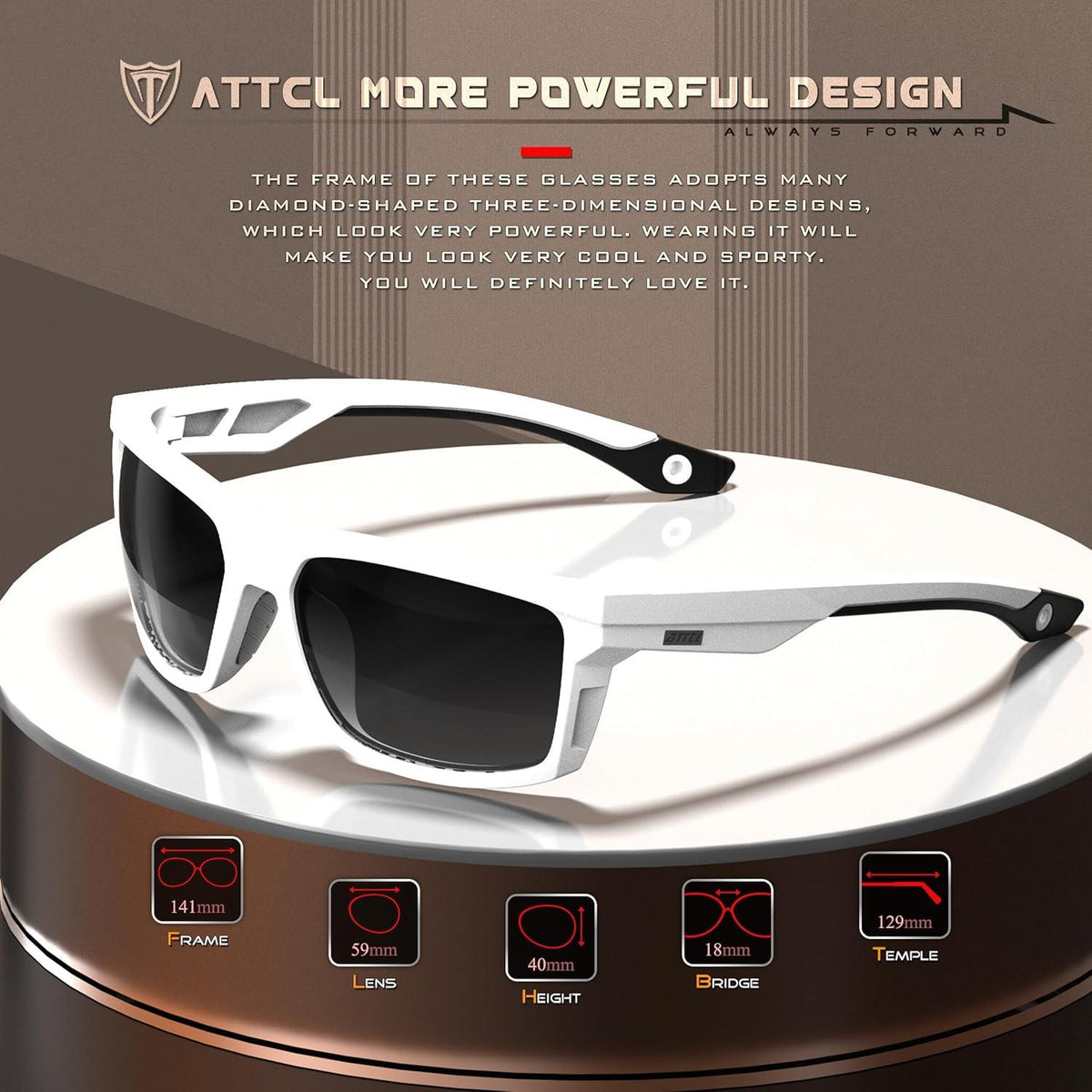 Polarisierte Sportsonnenbrille mit TR90 Rahmen und UV400-Schutz
