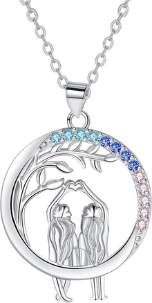 Schwester Geschenke Kette 925 Sterling Silber Halskette Weihnachten