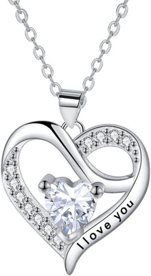 Herz Halskette Silber 925 Zirkonia Valentinstag Muttertag