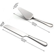 Hochzeits Tortenmesser & Server Set Edelstahl Silber
