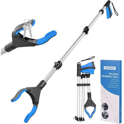 108cm Greifzange faltbar mit Magnet, drehbar, blau