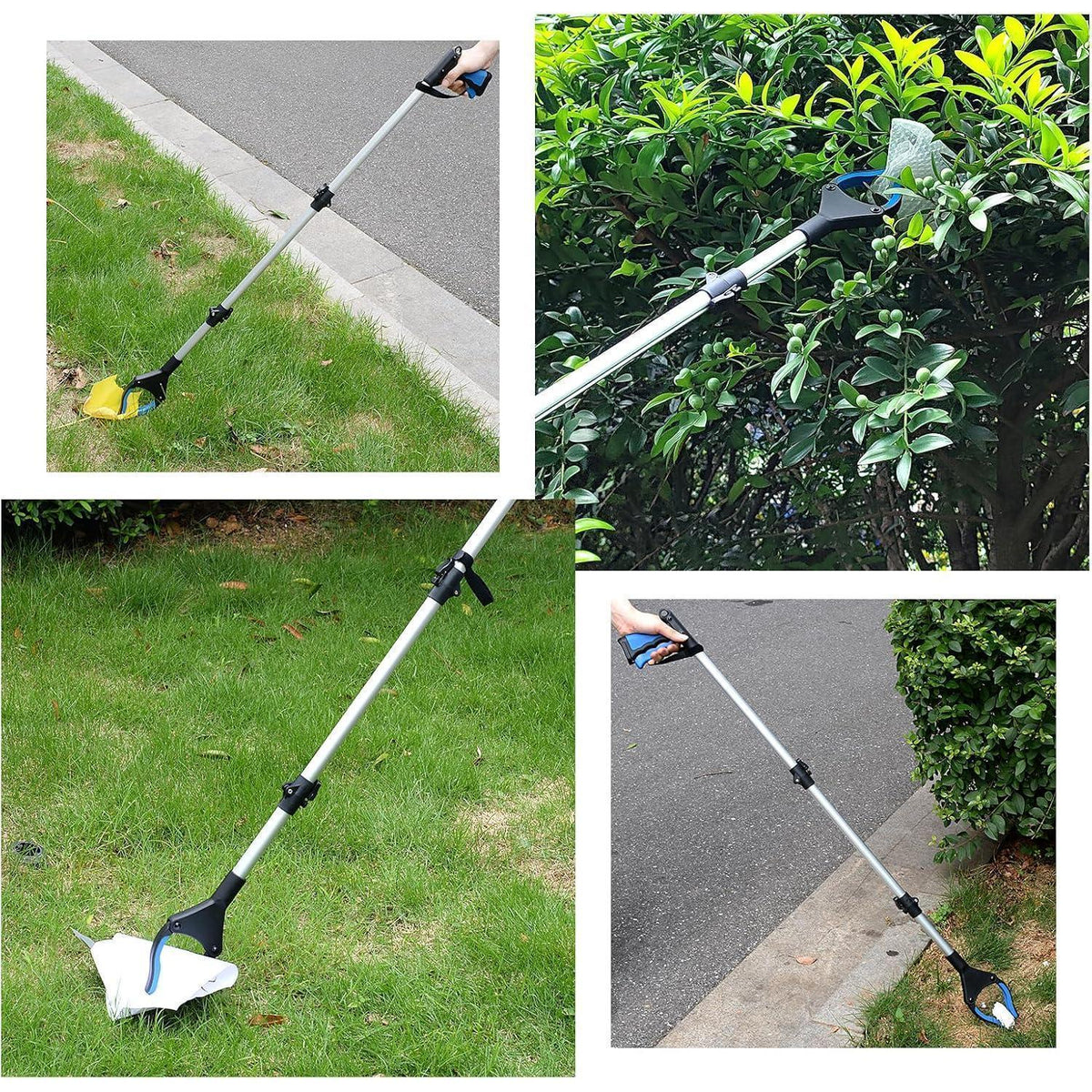 108cm Greifzange faltbar mit Magnet, drehbar, blau