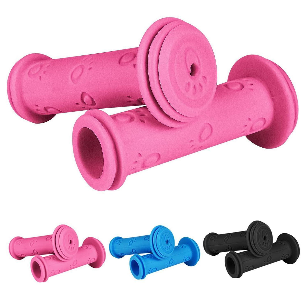 Fahrradgriffe Kinder 22mm – Rosa, Sicherheits-Gummi Grips