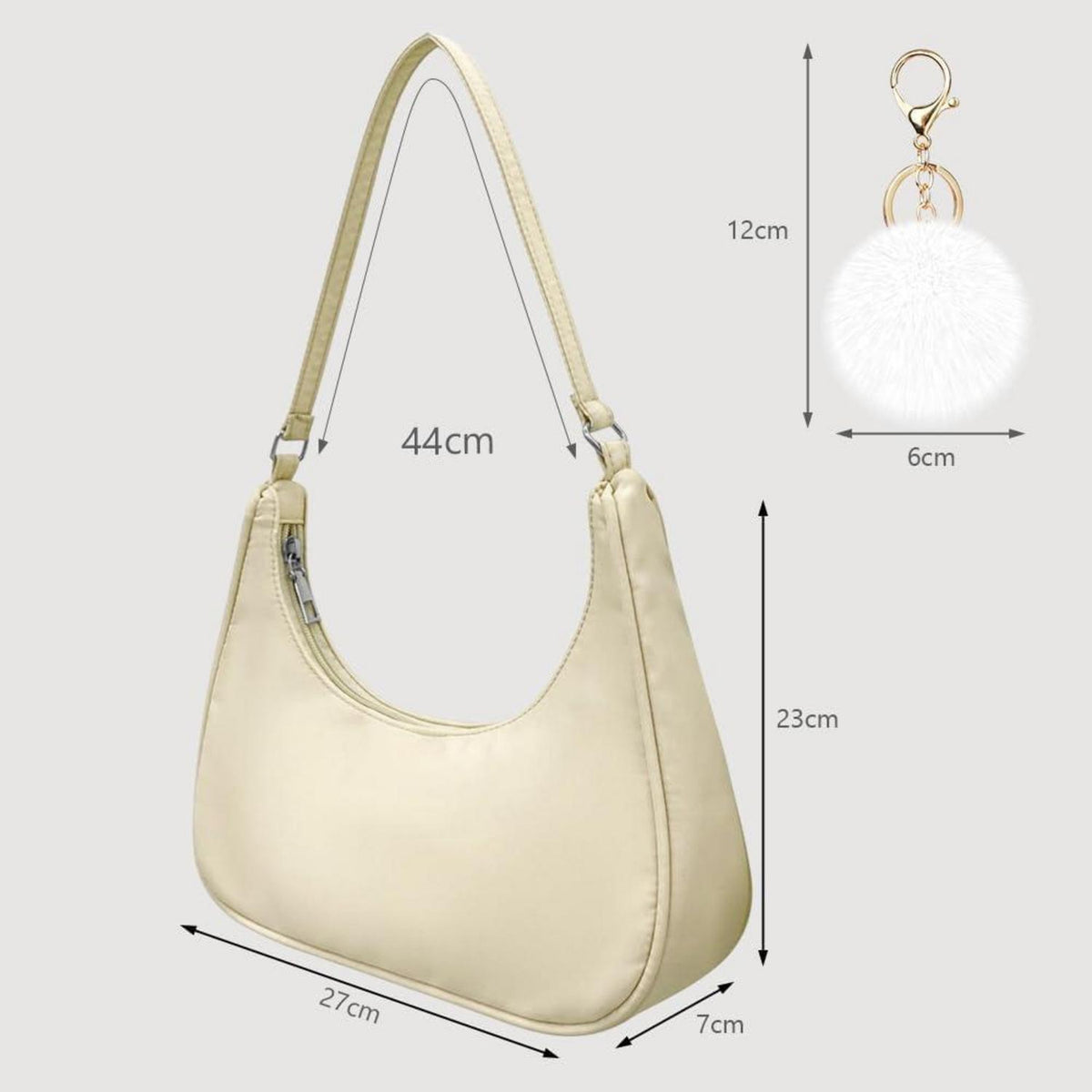 Umhängetasche Damen Handtasche Nylon Retro Y2k Fashion mit