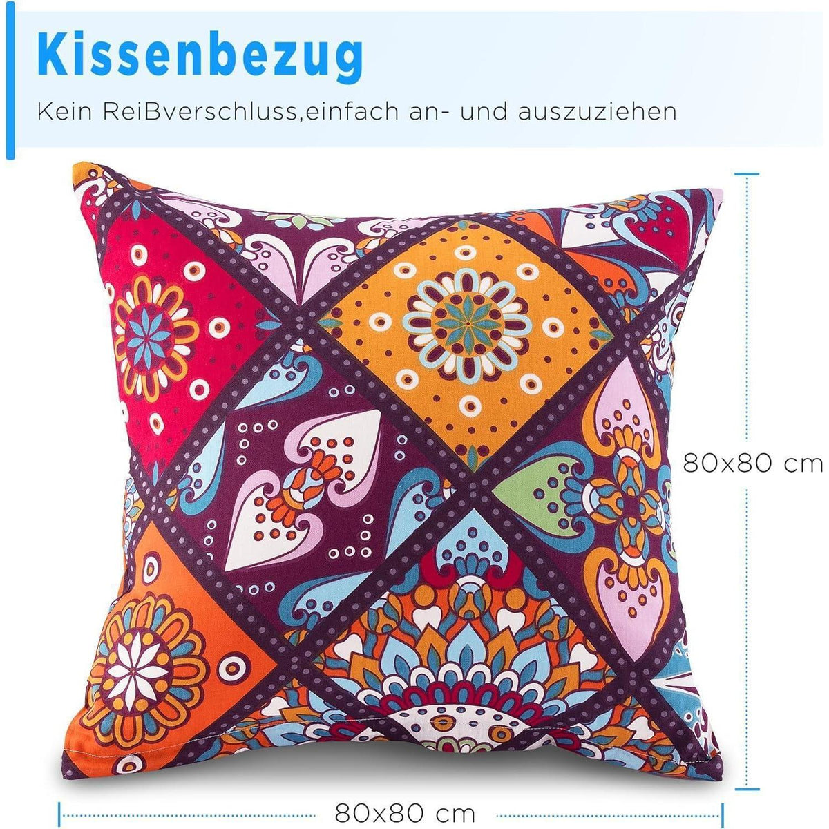 Bettwäsche-Set 200x220 Baumwolle Renforcé, Bunt Böhmen Paisley