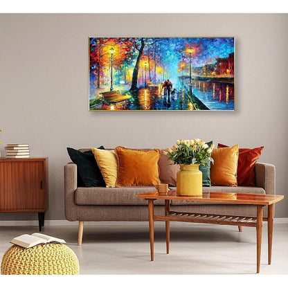 Malen nach Zahlen Landschaft xxl – DIY Handgemaltes Bild 40x80cm