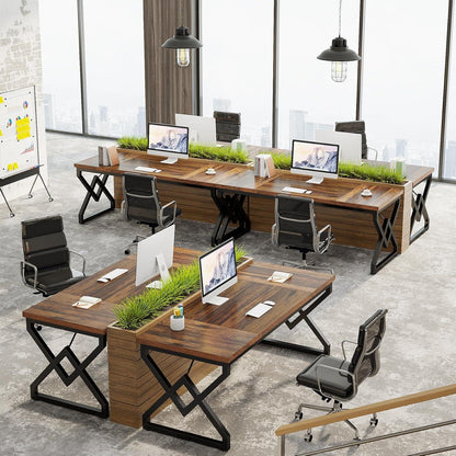 Großer Schreibtisch 160x70cm – Modernes Arbeitszimmer mit Metallrahmen