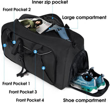 Faltbare Reisetasche 100L Schwarz Sporttasche für Herren und