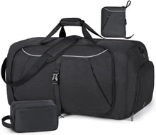 Faltbare Reisetasche 100L Sporttasche Schuhfach Grau