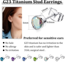 Hypoallergene Titan Ohrstecker Set mit Zirkonia 4/6MM