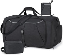 Faltbare Reisetasche 100L Sporttasche Schuhfach Grau