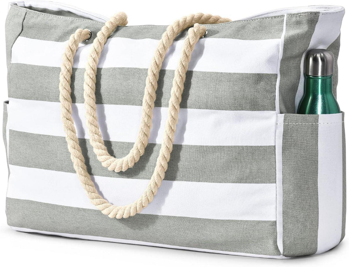Wasserdichte Strandtasche XXL Damen Tote Bag mit Reißverschluss