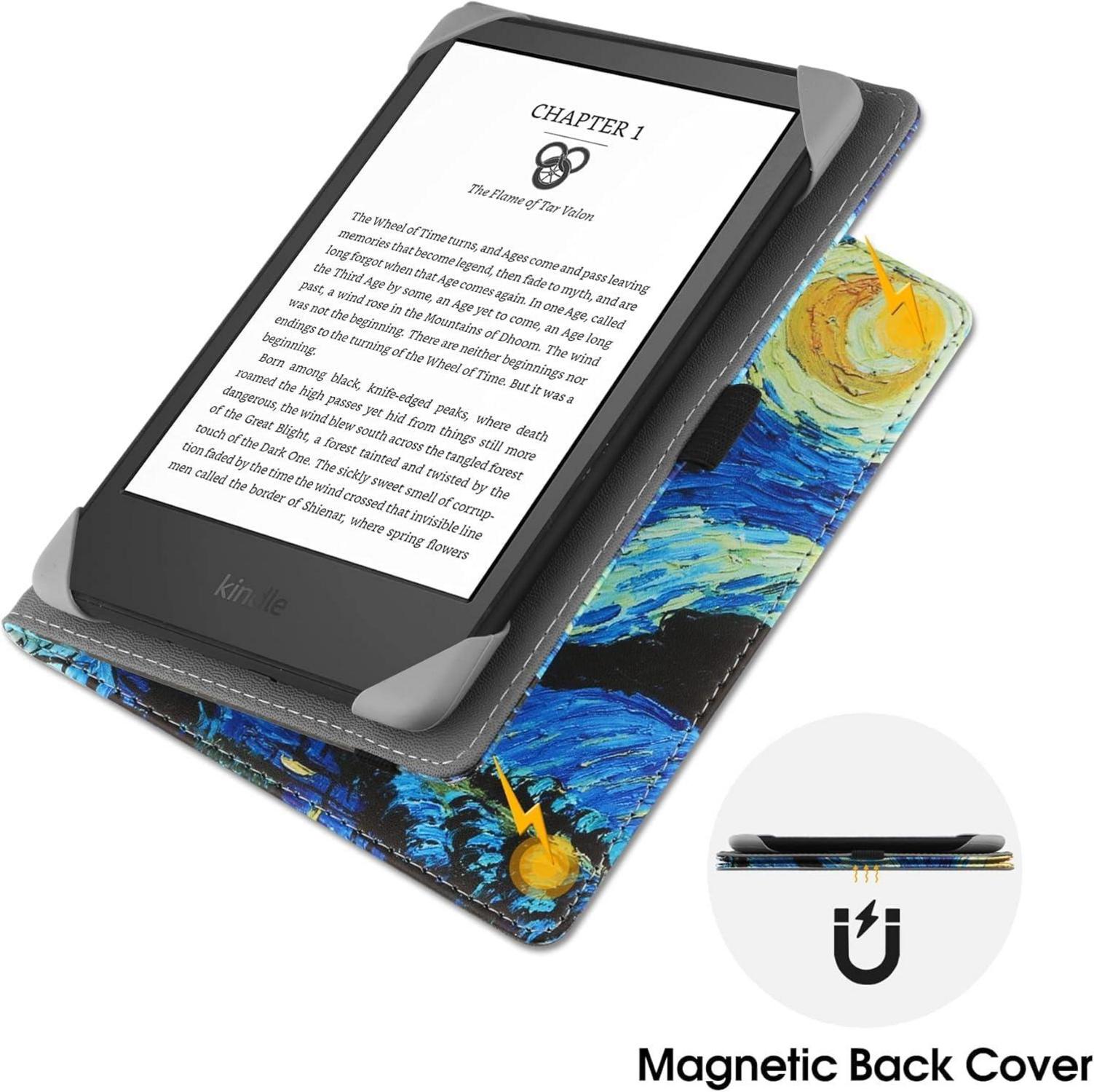 Universal eReader Hülle 6-6.8 Zoll PU Leder Cover Handschlaufe