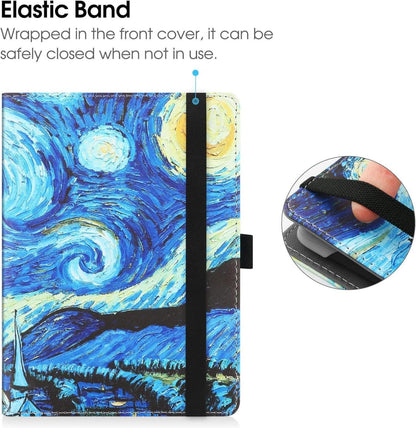Universal eReader Hülle 6-6.8 Zoll Stand Cover PU Leder Starry Sky