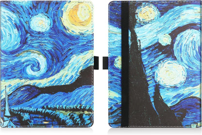 HGWALP Universal Ständer Hülle für 6-6.8 Zoll eReader Premium PU Leder Starry