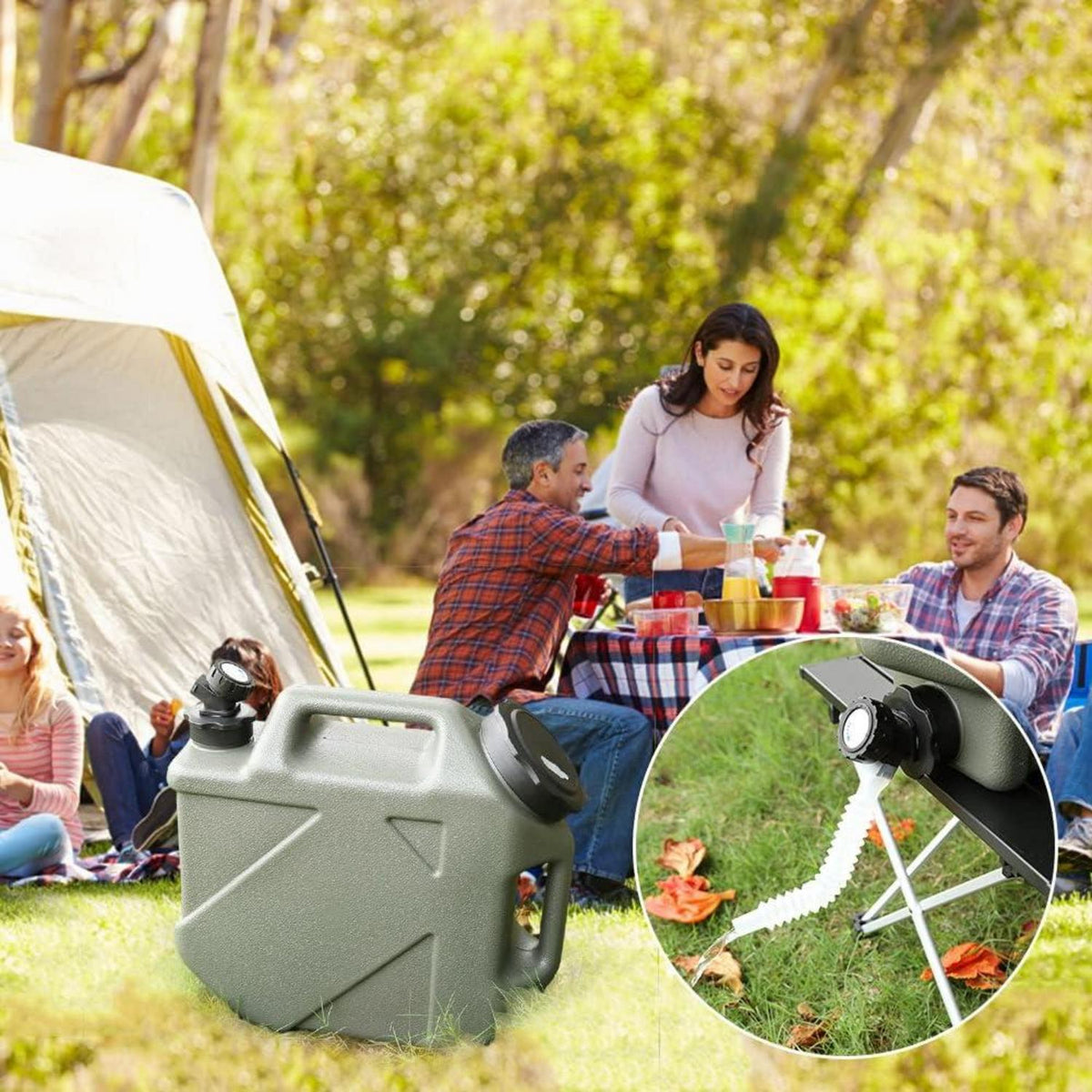 RUYI Wasserkanister mit Hahn 10L BPA-frei Trinkwasserkanister Blau