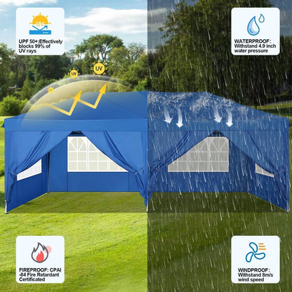 Faltpavillon 3x6m – Wasserdicht, Stabil & Mit Seitenteilen