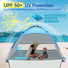 Strandmuschel UV Schutz UPF 50+ 2-3 Personen Strandzelt