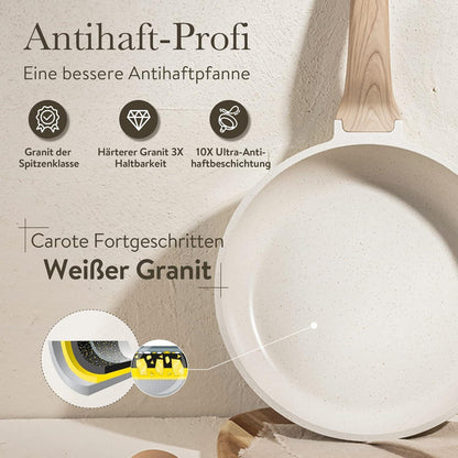 12-teiliges CAROTE Pfannen- und Topfset mit Antihaft-Beschichtung
