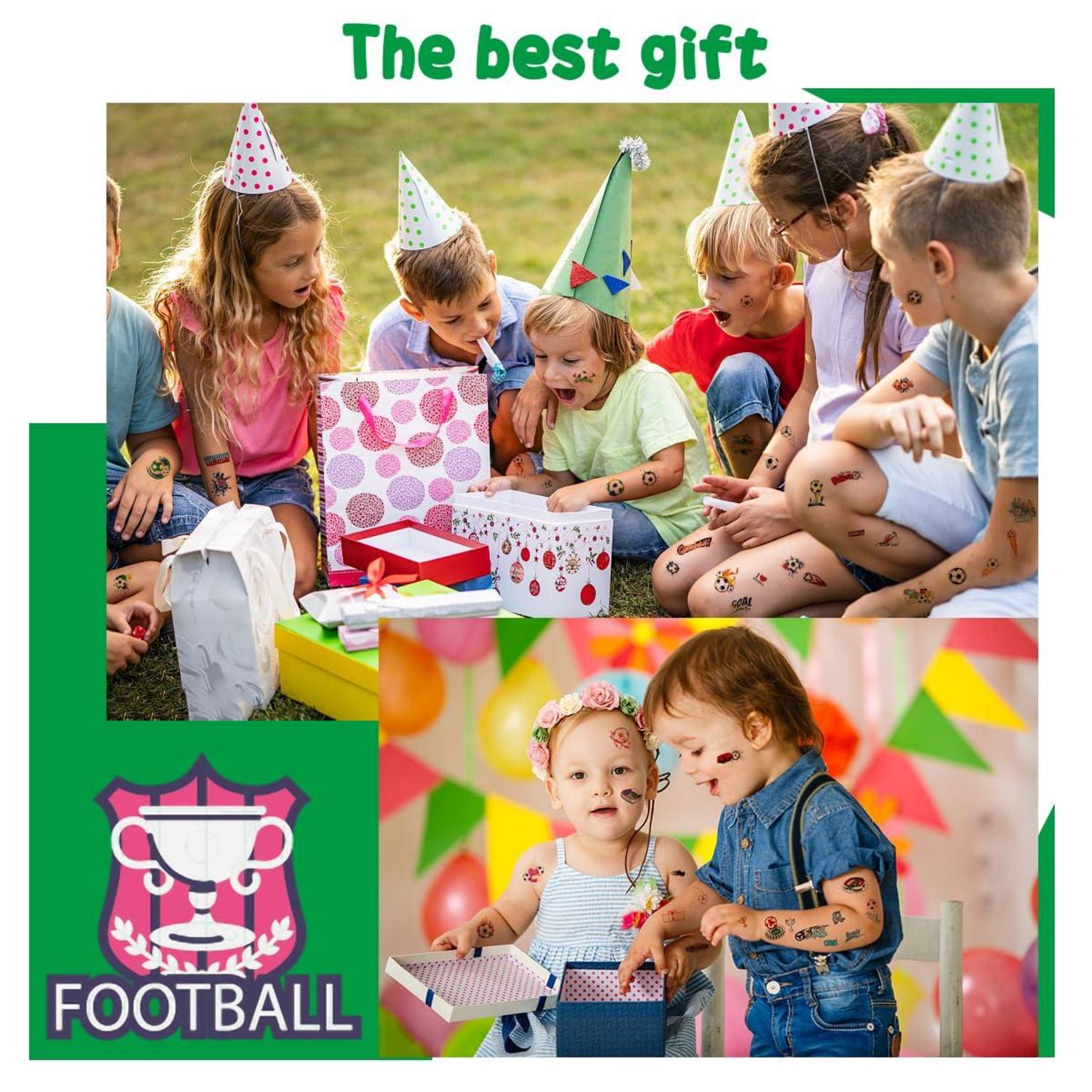 Leuchttattoos Fußball Kinder 10 Blätter Fussball Tattoos
